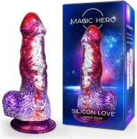Фантазийный фаллоимитатор-гигант на присоске - 24 см.