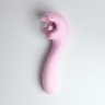 Розовый вибромассажёр с деликатными токами