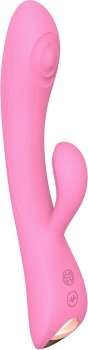 Розовый вибратор-кролик Bunny Clyde - 22,5 см.