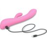 Розовый вибратор-кролик Bunny Clyde - 22,5 см.