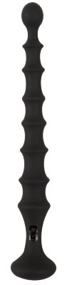 Черная анальная ёлочка Magic Anal Wand - 26,9 см.  Цена 3 590 руб. Длина: 26.9 см. Диаметр: 3.2 см. Длинная и стройная анальная палочка Magic Anal Wand обладает интенсивно стимулирующей ребристой текстурой и шариком на конце для легкого введения. Приятно гибкая, шелковистая анальная палочка идеально адаптируется к вашему телу и движениям во время игры. Прочная, более широкая ручка в основании обеспечивает надежное удержание без скольжения. Полностью изготовлена из силикона и имеет шелковисто-мягкую поверхность для максимального удовольствия и комфорта во время волшебных анальных игр. Рабочая длина - 24 см. Страна: Германия. Материал: силикон.