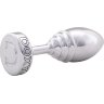Серебристая анальная втулка Doxy Ribbed Butt Plug - 10,5 см.