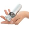 Серебристая анальная втулка Doxy Ribbed Butt Plug - 10,5 см.
