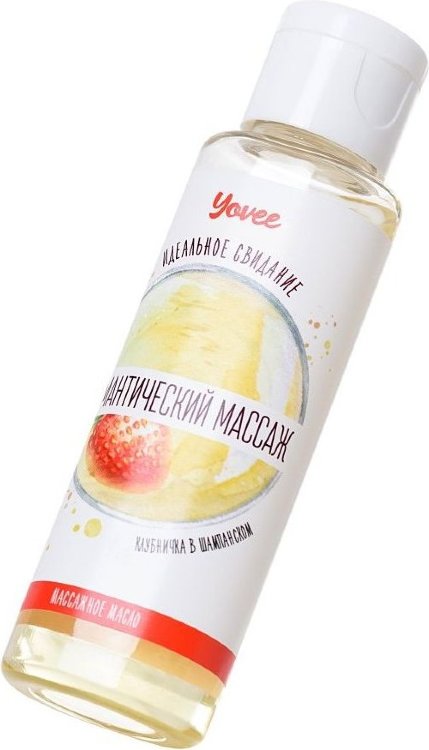 Масло для массажа «Романтический массаж» с ароматом клубники и шампанского - 50 мл.