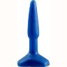 Синий анальный стимулятор Small Anal Plug - 12 см.
