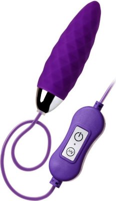 Фиолетовое виброяйцо с пультом управления A-Toys Cony, работающее от USB  Цена 1 716 руб. Длина: 7.6 см. Диаметр: 2.1 см. Виброяйцо A-Toys — это уникальная секс-игрушка, которая добавит интимным играм нотку пикантности. Оно отличается компактным размером, гладкой бесшовной поверхностью, качеством материалов, таких как медицинский силикон и ABS пластик и удобным управлением с помощью проводного пульта. Его универсальность позволяет использовать игрушку не только для клиторальной и вагинальной стимуляций, но и для стимуляции любой из эрогенных зон партнера. А 20 режимов с мощными импульсами вибрации будоражат при первом прикосновении и помогают подвести партнера к волнительной кульминации. Страна: Китай. Материал: анодированный пластик, силикон.