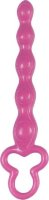 Розовая анальная цепочка Clover Anal Rod - 18 см.