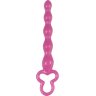 Розовая анальная цепочка Clover Anal Rod - 18 см.