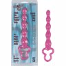 Розовая анальная цепочка Clover Anal Rod - 18 см.
