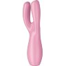 Розовый клиторальный вибромассажер Threesome 3