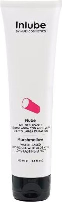 Лубрикант на водной основе Nuei Inlube с алоэ вера и ароматом маршмеллоу -100 мл. Inlube - интимный лубрикант на водной основе с гелевой текстурой обеспечивает максимально длительное скольжение и естественные ощущения. Роскошное шелковистое прикосновение и эксклюзивная формула гелей Inlube удивят вас своим длительным эффектом. Лубрикант содержит в своем составе алоэ вера, которое оказывает смягчающее и успокаивающее действие для лучшего ухода за интимными зонами. А также обладает интенсивным и соблазнительным ароматом зефира, не оставляющим послевкусия. Веганская формула на водной основе не содержит парабенов, сахара и глютена. Нанесите Inlube de Nuei на руку или интимную область и аккуратно распределите. Вы можете применять его повторно столько раз, сколько пожелаете. вода, глицерин, сок листьев алоэ барбаденсис, гидроксиэтилцеллюлоза, ароматизатор, бензоат натрия, сорбат калия, цитрат натрия, лимонная кислота, натрий сахарин, динатрийфосфат, полисорбат 60, фосфат натрия, динатрий ЭДТА. Страна: Испания. Объем: 100 мл.
