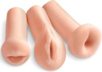 Комплект из 3 мастурбаторов All 3 Holes: вагина, анус, ротик