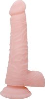 Телесный фаллоимитатор с присоской Super Dildo - 18,8 см.
