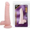 Телесный фаллоимитатор с присоской Super Dildo - 18,8 см.