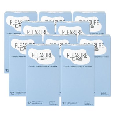 Набор из 10 упаковок ультратонких презервативов Pleasure Lab (по 12 шт.)  Цена 6 430 руб. Презервативы Pleasure Lab предлагают уникальное сочетание максимального комфорта и надежной защиты. Благодаря толщине всего в 0,04 мм они обеспечивают естественные ощущения, не снижая уровня безопасности. Натуральный латекс и гипоаллергенная силиконовая смазка гарантируют комфорт в использовании, а точный контроль на каждом этапе производства обеспечивает высокое качество. Презервативы обеспечивают надежную защиту от ЗППП с эффективностью от 85% до 98%. Продукция создается с использованием инновационного немецкого оборудования и высококачественного малазийского сырья. Каждая партия проходит тройной контроль, включая проверку на отсутствие отверстий, растяжимость и цветостойкость. Продукция сертифицирована по международным стандартам ISO 13485:2016, ISO 9001:2015 и GMP. В упаковке 12 презервативов. В наборе 10 упаковок. Толщина стенки - 0,04 мм. - Регистрационное удостоверение РФ: РЗН 2019/8853 - Дата регистрации медицинского изделия: 17.09.2019 г. - Срок действия регистрационного удостоверения: бессрочно - Представитель изготовителя медицинского изделия: ООО «Лола Геймз», 127414, г. Москва, Бескудниковский б-р, д.6, корп.2, помещ.4/1. Страна: Россия. Материал: латекс. Объем: 10 упаковок по 12 шт.