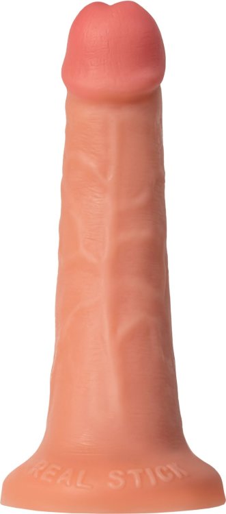 Телесный реалистичный фаллоимитатор RealStick CALIBER - 20 см.