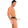 Полый страпон унисекс телесного цвета с вибрацией For Him or Her ​Vibrating Hollow Strap-On - 15 см.