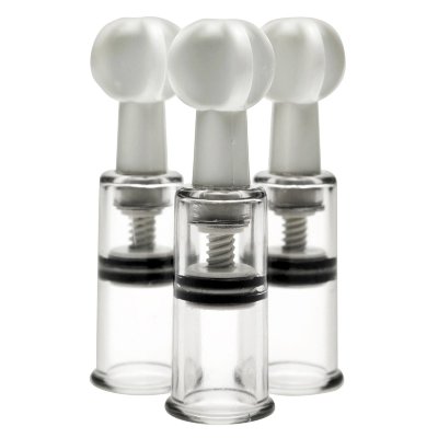 Набор из 3 помп для клитора и сосков Max Twist Clit and Nipple Triple Sucker Set  Цена 7 091 руб. Длина: 1 см. Наслаждайтесь мощным всасыванием с помощью этого набора из 3 маленьких помпочек для клитора или сосков. Просто поставьте их на любую область, которую хотите простимулировать, чтобы повысить чувствительность и никаких дополнительных насосов или аксессуаров не требуется. Эти автономные помпочки работают с помощью простого поворота круглой ручки сверху. Бесшумные, простые и незаметные, эти присоски можно взять с собой и использовать практически в любом случае для быстрой и приятной стимуляции. Внутренняя смазка обеспечивает плавное движение и прочное уплотнение, обеспечивающее невероятно мощное всасывание. Диаметр отверстия - 1,9 см. Страна: Китай.
