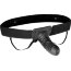 Чёрный полый страпон с вибрацией Unisex Vibrating Hollow Strap-On - 14 см. - Чёрный полый страпон с вибрацией Unisex Vibrating Hollow Strap-On - 14 см.