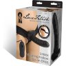 Чёрный полый страпон с вибрацией Unisex Vibrating Hollow Strap-On - 14 см.