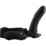 Чёрный полый страпон с вибрацией Unisex Vibrating Hollow Strap-On - 14 см. - Чёрный полый страпон с вибрацией Unisex Vibrating Hollow Strap-On - 14 см.