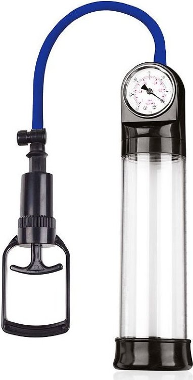 Прозрачная вакуумная помпа Sex Expert с манометром