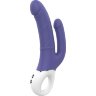 Синий анально-вагинальный вибратор Double Pleasure - 23,5 см.