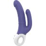 Синий анально-вагинальный вибратор Double Pleasure - 23,5 см.