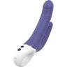 Синий анально-вагинальный вибратор Double Pleasure - 23,5 см.