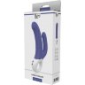 Синий анально-вагинальный вибратор Double Pleasure - 23,5 см.