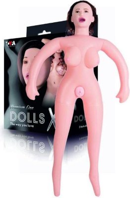 Надувная секс-кукла брюнетка с реалистичной головой  Цена 9 394 руб. Надувная кукла, новой коллекции Dolls-X. Линейка отличается высоким качеством исполнения. Всего 3 любовных отверстия. В комплекте: кукла, насос, вибропуля, вагина-анус. Страна: Китай. Материал: поливинилхлорид, cyberskin.