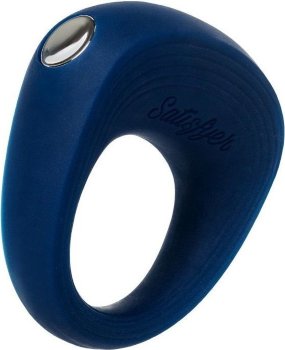 Синее эрекционное кольцо на пенис Satisfyer Power Ring