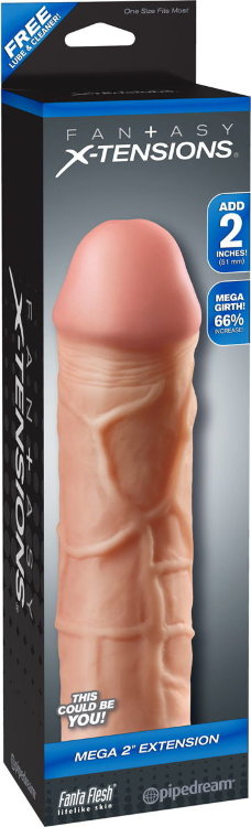 Телесная насадка Mega 2 Extension - 20 см.