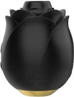 Черный клиторальный стимулятор Black Rose Silicone Clitoral Suction