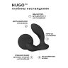 Черный вибромассажер простаты с пультом ДУ Hugo 2 Remote