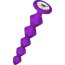 Фиолетовая анальная цепочка с кристаллом Buddy - 17,7 см.  Цена 1 380 руб. - Фиолетовая анальная цепочка с кристаллом Buddy - 17,7 см.