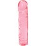 Розовый прозрачный гелевый фаллоимитатор Сristal Jellies - 20 см.