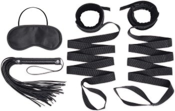 Эротический набор 4PC Bondage Bed Strap Flogger Kit