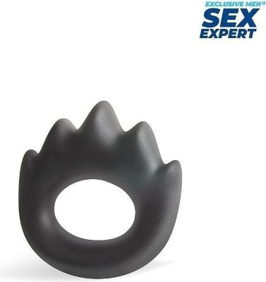 Черное эрекционное кольцо в форме пламени  Цена 1 133 руб. Оригинальное эрекционное кольцо для усиления эрекции, повышения чувствительности пениса и продления интимной близости. Небольшие шипики на внешней поверхности секс-игрушки дарят дополнительную стимуляцию. Интимный аксессуар изготовлен из мягкого эластичного материала. Хорошо растягивается, дарит приятные тактильные ощущения. Подходит для пенисов разных размеров. Внутренний диаметр - 2,7 см. Страна: Китай. Материал: силикон.