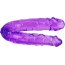 Двухголовый фиолетовый фаллоимитатор - 29,8 см.  Цена 1 489 руб. - Двухголовый фиолетовый фаллоимитатор - 29,8 см.