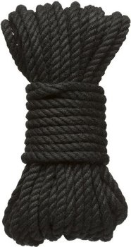 Черная верёвка для связывания и фиксации Bind Tie - 9,14 м.