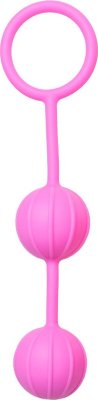 Розовые вагинальные шарики с ребрышками Roze Love Balls  Цена 3 082 руб. Длина: 16 см. Диаметр: 3 см. Вагинальные шарики со смещенным центром тяжести для тренировки мышц влагалища. Рабочая длина - 8,5 см. Страна: Китай. Материал: силикон.