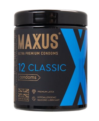 Классические презервативы MAXUS Classic - 12 шт. Длина: 18.5 см. Классические презервативы Maxus Classic — это не только безупречная защита, это модный аксессуар, подчеркивающий статус своего обладателя. Гладкая поверхность презервативов улучшает скольжение и придает процессу максимальный комфорт. Обильная смазка облегчает проникновение и защищает нежную кожу партнерши от натираний и микротравм. Высокое качество натурального латекса, подтвержденное многочисленными тестами, обеспечивает надежную защиту от ЗППП и нежелательной беременности. Внутри каждого тубуса вы найдете круглый и стильный металлический кейс яркого цвета - кондомницу на три презерватива, который легко открывается и закрывается - чтобы вы всегда были уверены, что презервативы целы и невредимы. Дизайнерские блистеры и стильный металлический кейс делают акцент на вашем желании не экономить на удовольствии. Презервативы MAXUS Classic — когда важна каждая деталь Номинальная ширина - 53+/-2 мм. Толщина стенки - 0,06-0,08 мм. В упаковке - 12 шт. Страна: Великобритания. Материал: латекс.