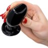 Черная анальная втулка Basic M - 6,5 см.