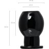 Черная анальная втулка Basic M - 6,5 см.