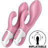 Розовый вибратор-кролик с расширением Air Pump Bunny 2 - 20,4 см.