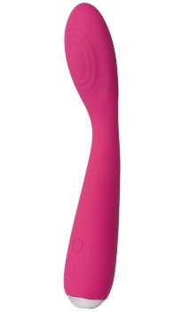 Ярко-розовый G-стимулятор IRIS Clitoral G-spot Vibrator - 18 см.