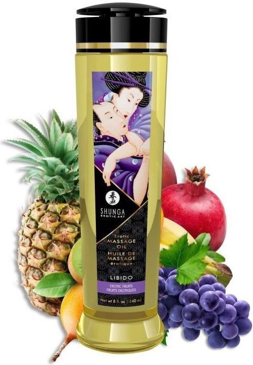 Массажное масло Libido Exotic Fruits с ароматом экзотических фруктов - 240 мл.