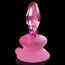 Розовая стеклянная пробка Icicles №90 с силиконовой присоской - 8 см.  Цена 4 699 руб. - Розовая стеклянная пробка Icicles №90 с силиконовой присоской - 8 см.