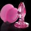 Розовая стеклянная пробка Icicles №90 с силиконовой присоской - 8 см.  Цена 4 699 руб. - Розовая стеклянная пробка Icicles №90 с силиконовой присоской - 8 см.